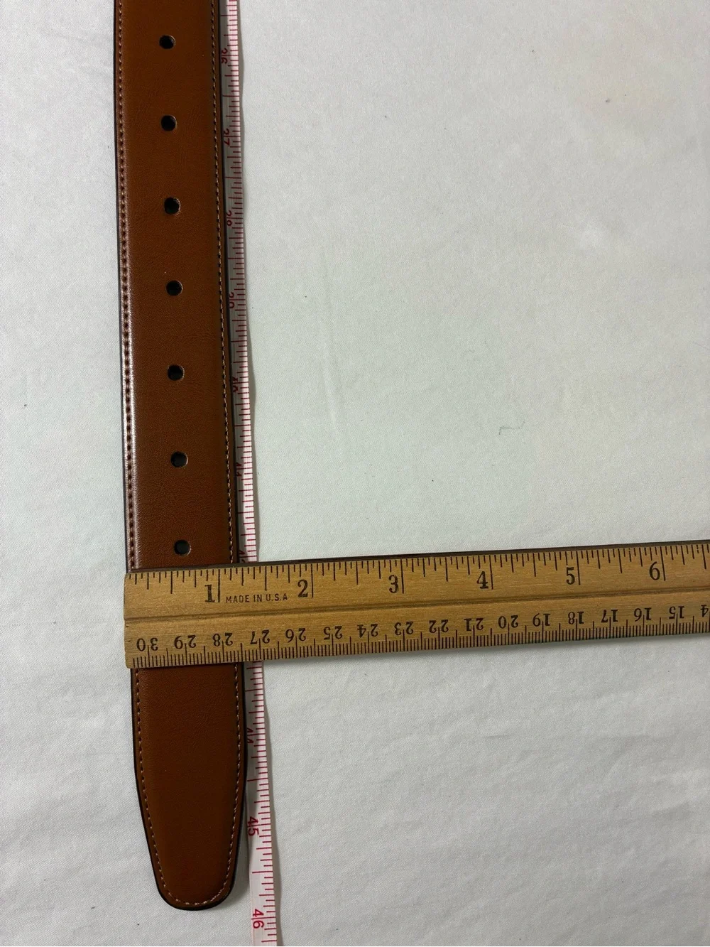 An original Penguin Reversible Mens belt Brown Bonded Leather Silver Buckle